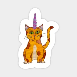 Calico Unicat, calico cat with unicorn horn Magnet