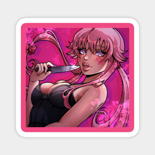 Yuno Gasai - Future Diary / Mirai Nikki Magnet by Fentiocean