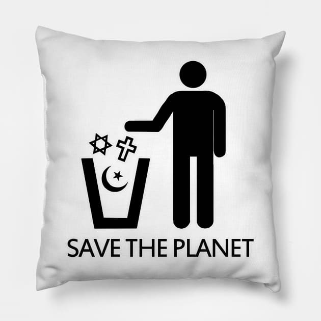 Save The Planet - Religions Pillow by valentinahramov