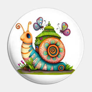 Colorful Snail #3 Pin