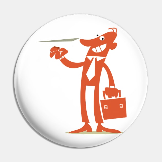 Business Man Pin by viSionDesign