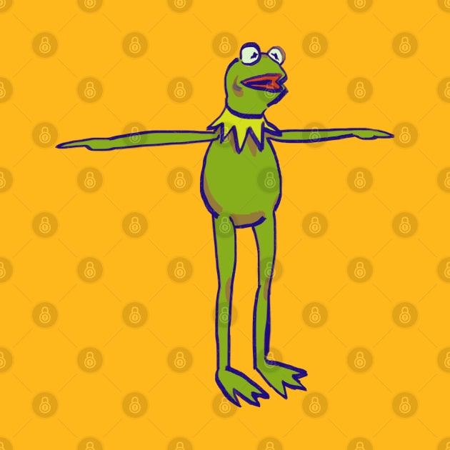 kermit the frog t pose to assert dominance / the muppets meme by mudwizard