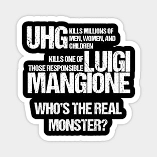 Luigi Mangione (White Text) Magnet