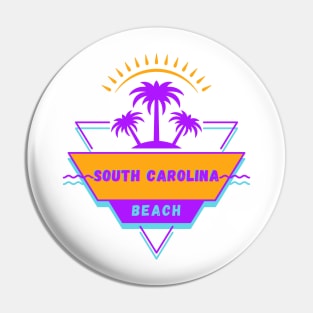 South Carolina Beach Vibes 80's Pin