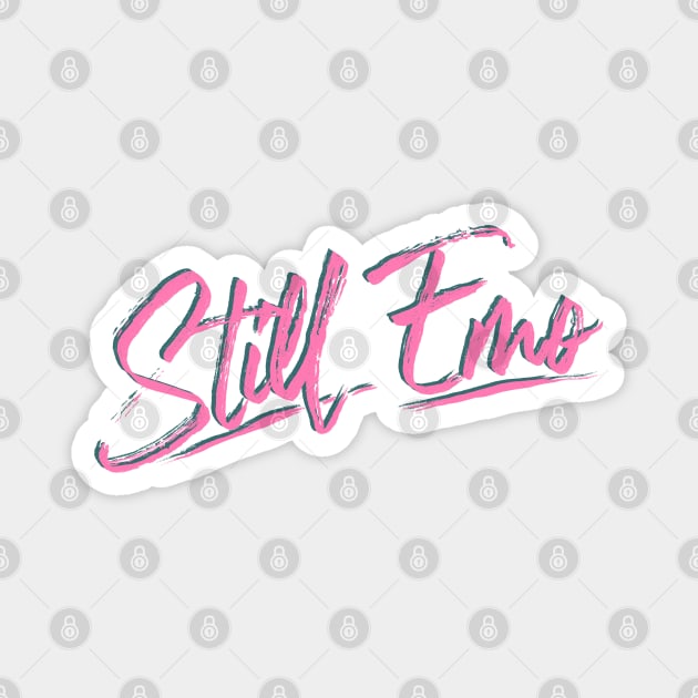 Still Emo (2024, Pink and Teal) Magnet by cecececececelia