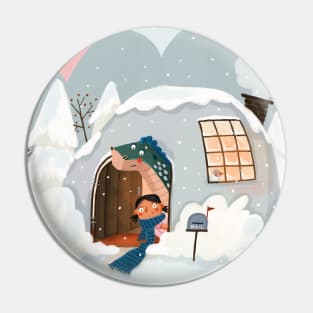 Winter walk Pin