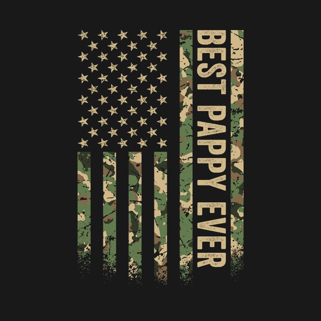 Best Pappy Ever American Flag Camo Green Veteran by Eyes4