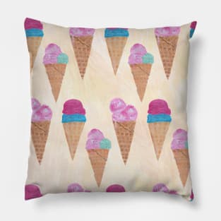 Ice Cream Neck Gator Purple and Blue Ice Cream Cones Pillow