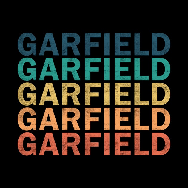 Garfield Name T Shirt - Garfield Vintage Retro Name Gift Item Tee by henrietacharthadfield