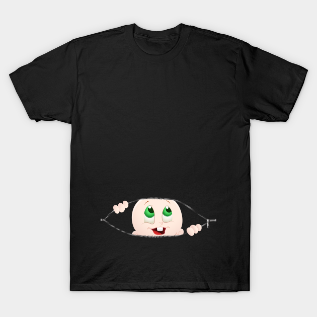 baby peeking out t shirt