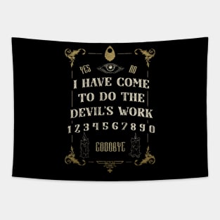 Ouija Devil's Work Gothic Design Spiritboard Vintage Tapestry