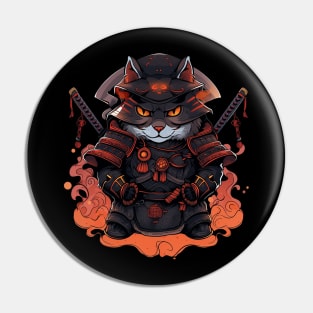 samurai cat Pin