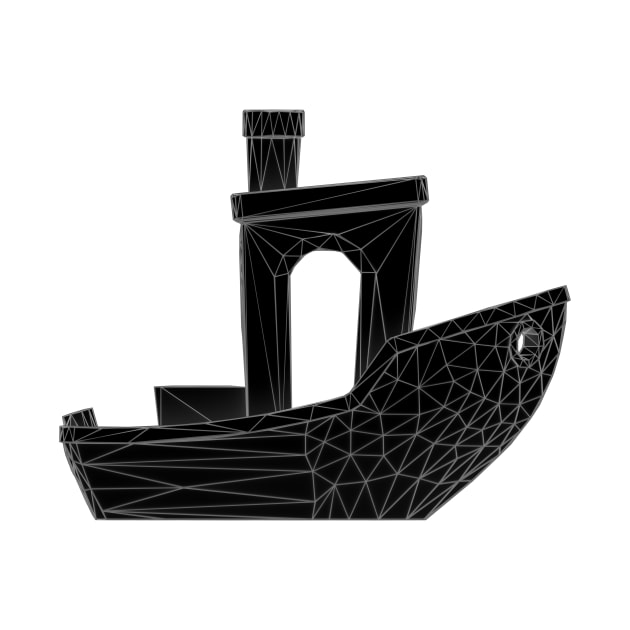 3DBenchy - LowPoly - Wireframe by CreativeTools