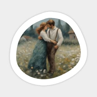 A Romantic Impasto Masterpiece for Valentine's Day Magnet