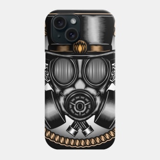 Vintage gas mask with axe Phone Case