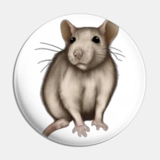 Cute Rat Drawing Pin