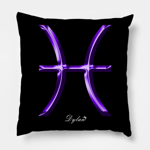 Pisces Zodiac Pillow by DylanArtNPhoto