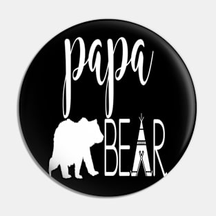 Bear Papa Fathers Day Pin