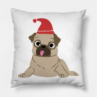 Christmas pug Pillow