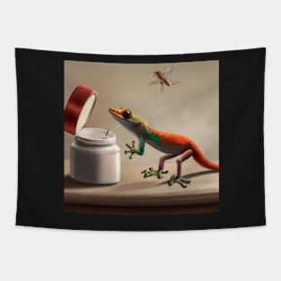 Gecko Finds the Flies in the Ointment Tapestry