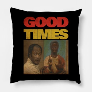 VINTAGE GOOD TIMES JESUS BLACK TV SHOWS Pillow