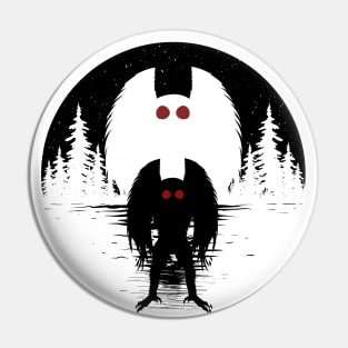 Mothman Silhouette Pin