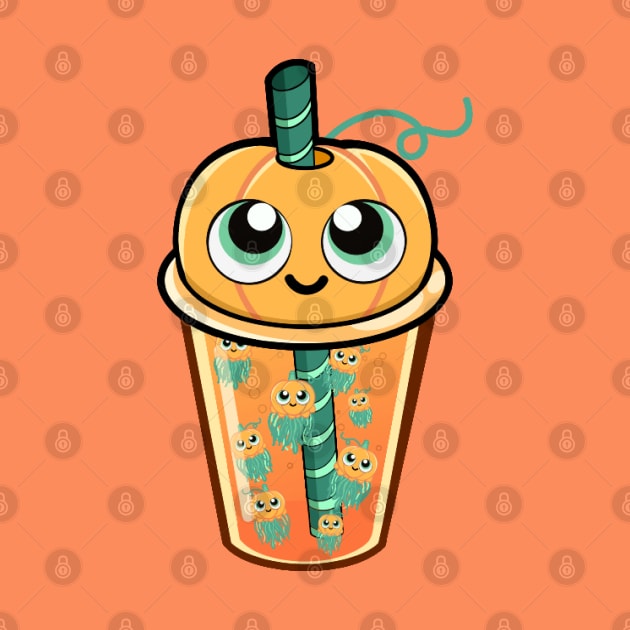 Pumpkin Boba Jellyfish by Octopus Cafe