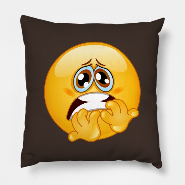 Stressed Emoji Pillow by DigiToonsTreasures
