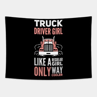 Truck Driver Girl Trucker Girls Tapestry