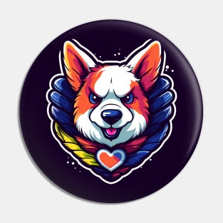 Rainbow Paws: Colorful Dog Pin