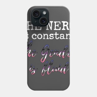 Constant Nerd, Fluid Gender (white) Phone Case