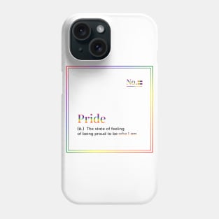 Subtle PRIDE Definition rainbow - White Phone Case