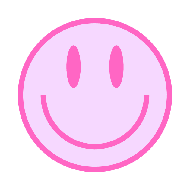 Smiley Face in Pink by emilykroll