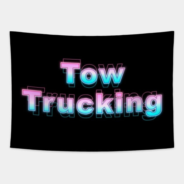Tow Truckering Tapestry by Sanzida Design