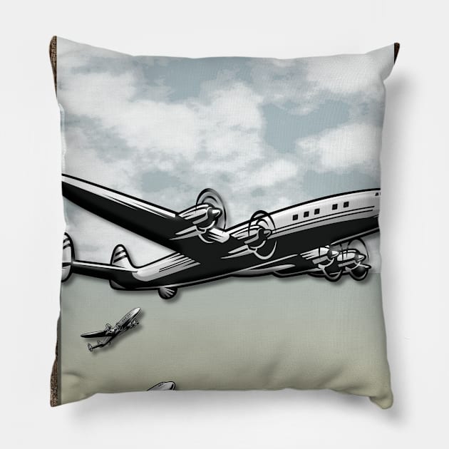 Airplane Design Pillow by Alvd Design