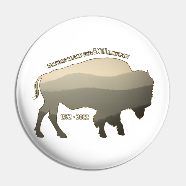 The Buffalo National River 50th Anniversary Design Pin by Arkansas Shop