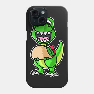 Dinosaur Tyrannosaurus Taco Kawaii Neko Anime Mexican food graphic Phone Case