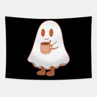 A cute ghost with a cup of tea/coffee/hot chocolate Tapestry