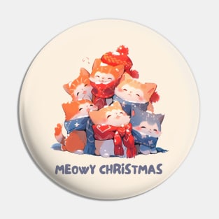 Meowy Christmas Pin