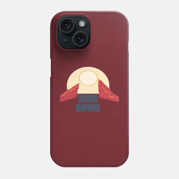 Red Rocks Colorado Headphones Phone Case by Bored Imagination Pop Art Absurdities 