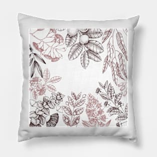 Botanical Burgundy floral Pillow