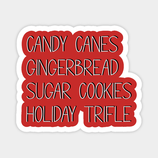 Christmas Treats and Sweets Magnet by Hallmarkies Podcast Store