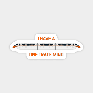 Orange One Track Mind Magnet