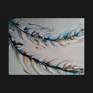 Two Feathers in Acrylic T-Shirt