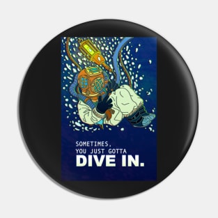 Diving in a Vintage suit Pin