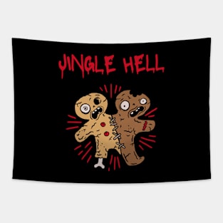 Jingle hell, scary Christmas, funny Tapestry