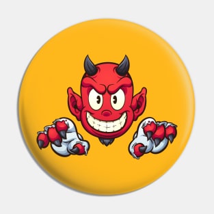 Vintage cartoon devil Pin