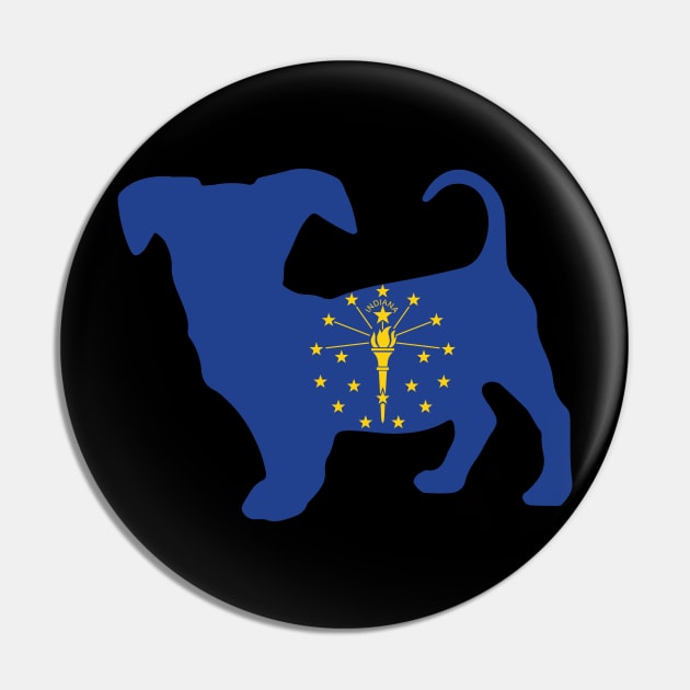 Chiweenie Dog Lover Indiana Flag Pin by ryanjaycruz