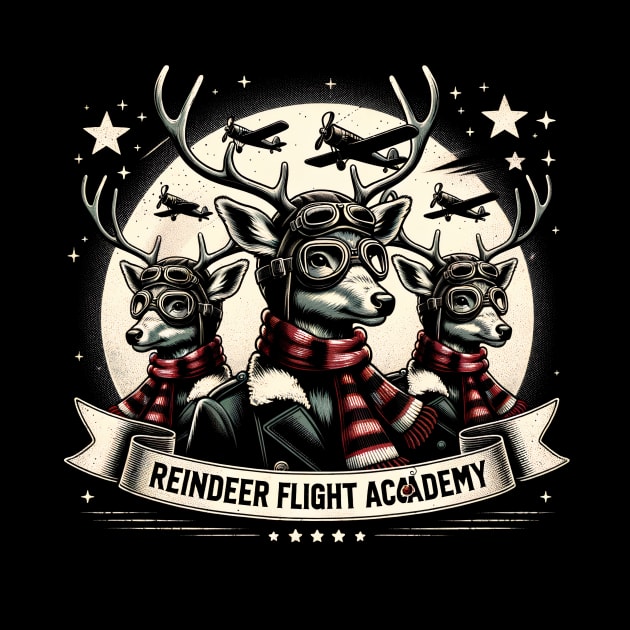 Vintage Reindeer Flight Academy by EternalEntity