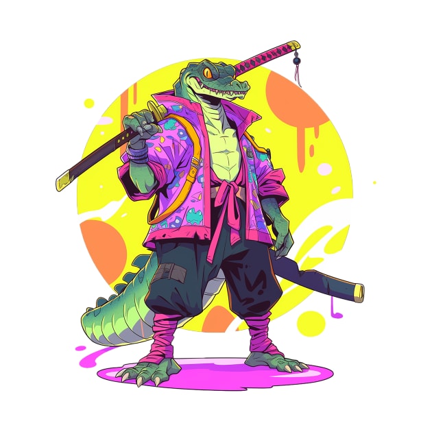 samurai crocodile by piratesnow